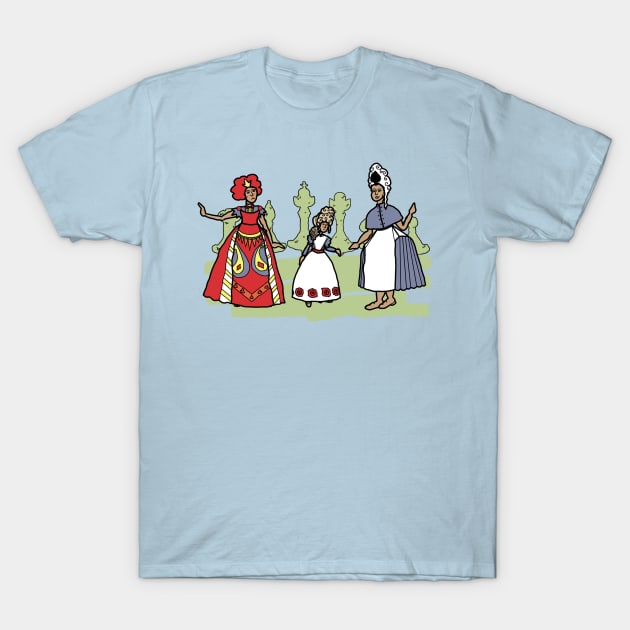 18th-Century Alice in the Queens' Garden T-Shirt by LochNestFarm